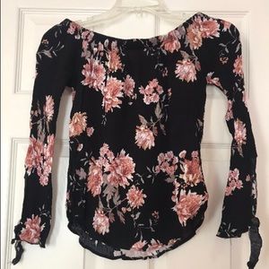Off the shoulder floral top